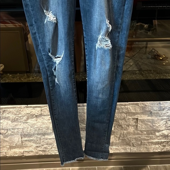Judy Blue Blue Distressed Skinny Jeans size 28 - Picture 9 of 15